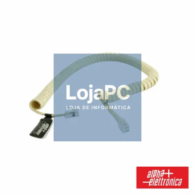 Cabo Telefone 4p4c Espiral Marfim 2.1m