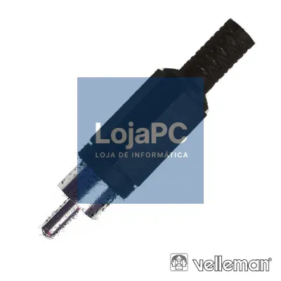 FICHA RCA MACHO PRETA PVC C/ PROTEÇÃO DE CABO