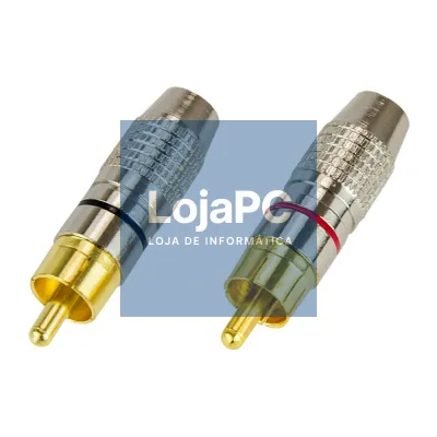 Ficha RCA HQ Macho 2x Preta/Vermelha