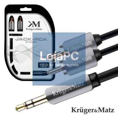 CABO JACK 3.5MM MACHO ST / 2-RCA MACHO 1.8M KRUGER MATZ