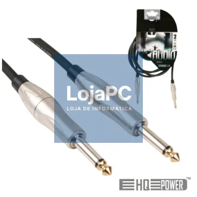 CABO JACK 6.35MM MACHO / MACHO 2M MN HQ POWER