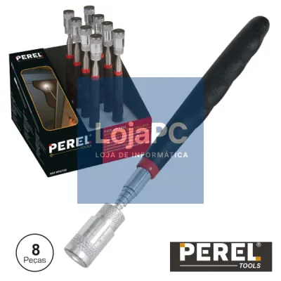 EXPOSITOR C/VARAS EXTENSIVEIS MAGNÉTICOS C/ LED 8X PEREL