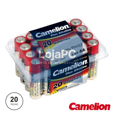 PILHA ALCALINA LR6/AA 1.5V 20X BLISTER CAMELION