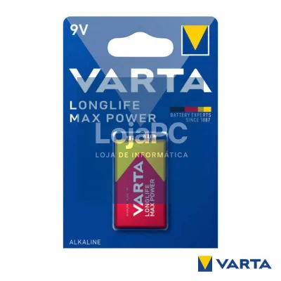 Pilha Alcalina 9V/6LR61 Longlife Max Power VARTA