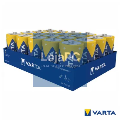 Pilha Alcalina LR20/D 1.5v 20x Industrial Pro VARTA
