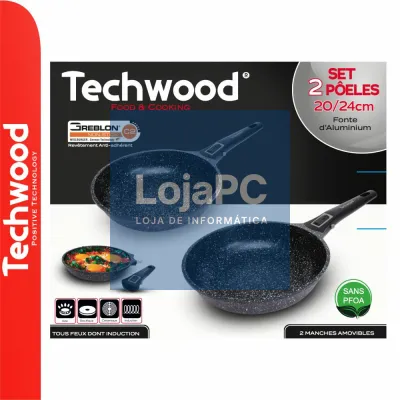 Conjunto 2 Frigideiras Antiaderentes Ø20/Ø24cm TECHWOOD