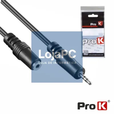Cabo Jack 3.5mm Macho / Jack 3.5mm Fêmea 5m St PROK