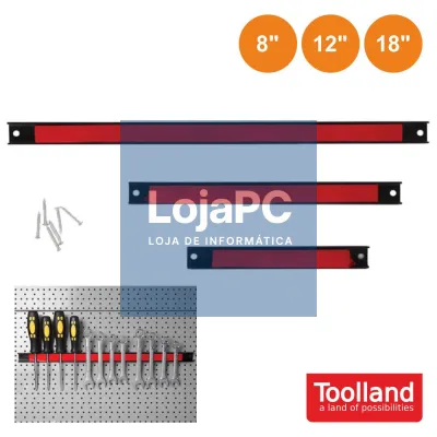 CONJUNTO 3 BARRAS MAGNÉTICA P/ FERRAMENTAS 8/12/18" TOOLLAND