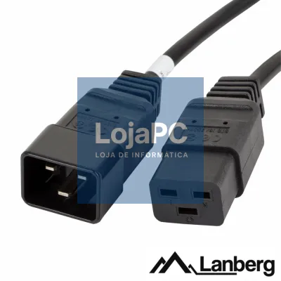 Cabo Alimentação IEC C20 Macho / C19 Fêmea 1.8m LANBERG