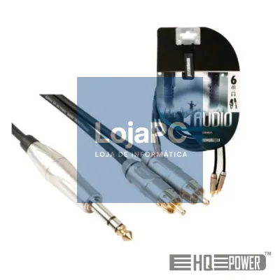 CABO JACK 6.35MM MACHO / 2-RCA MACHO ST 6M HQ POWER