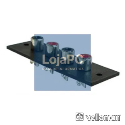 PLACA RCA DE 4 FICHAS FÊMEA VELLEMAN