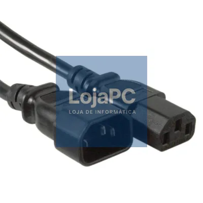 Cabo Alimentação IEC C13 Macho / C14 Fêmea 3G1.5mm 1.8m