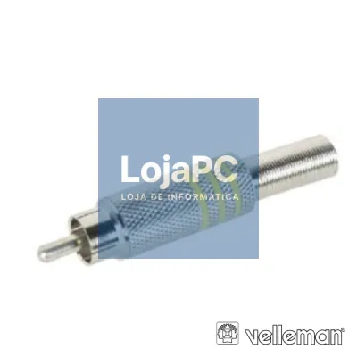 FICHA RCA MACHO METALIZADA AMARELO VELLEMAN