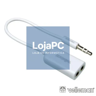 Cabo Adaptador Jack 3.5mm Macho 3P P/ 2 Jack 3.5mm Fêmea