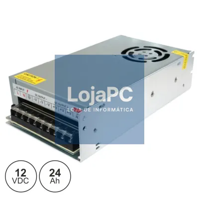 FONTE DE ALIMENTAÇÃO INDUSTRIAL 12V 300W 24A