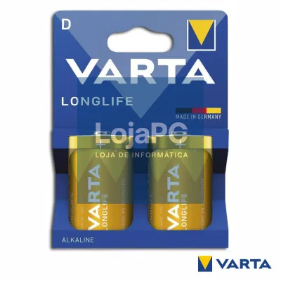 Pilha Alcalina LR20/D 1.5v 2x  Longlife VARTA