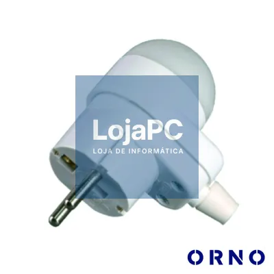 Ficha Schuko Macho 90º C/ Luz LED 16A ORNO