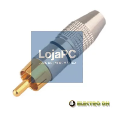 FICHA RCA MACHO PRETA METÁLICA / DOURADA EDH