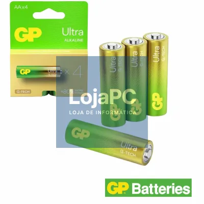 Pilha Ultra Alcalina LR6/AA 1.5V 4x Blister GP