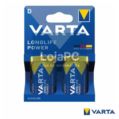 Pilha Alcalina LR20/D 1.5v 2x Longlife Power VARTA