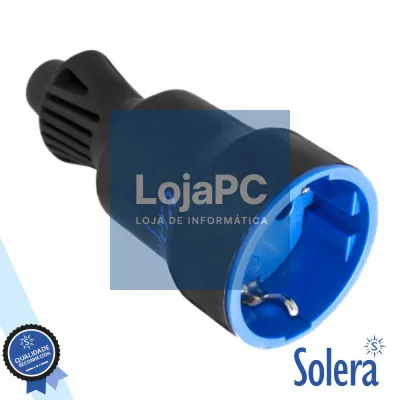 Ficha Schuko Fêmea 16A/250V Preto SOLERA