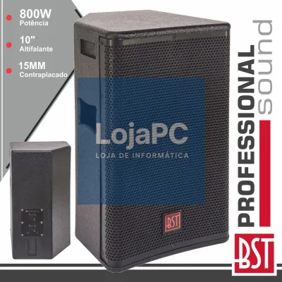 COLUNA PASSIVA PRO 10" 800W 15MM MDF BST