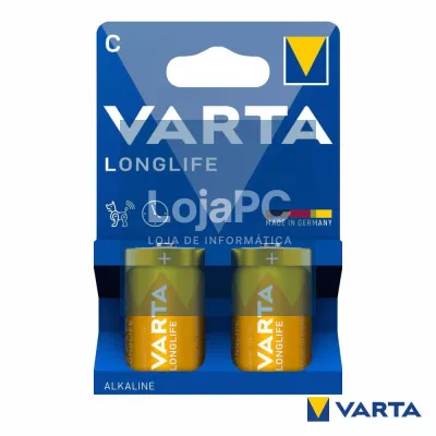 Pilha Alcalina LR14/C 1.5v 2x Longlife VARTA