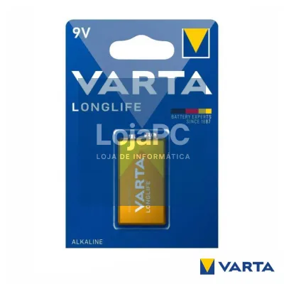 Pilha Alcalina 9V/6LR61 Longlife VARTA