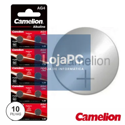 PILHA BOTÃO AG4 / LR626 1.5V 18MA 10X BLISTER CAMELION