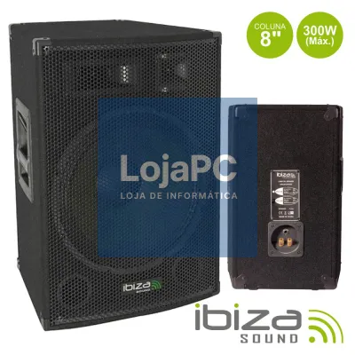 COLUNA PASSIVA 3 VIAS 8" 300Wmáx ABS IBIZA
