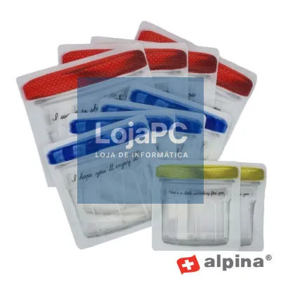 Conjunto de 10 Sacos Reutilizáveis para Alimentos ALPINA