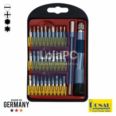 CONJUNTO DE CHAVE METÁLICA C/ 30 BITS E EXTENSOR DONAU