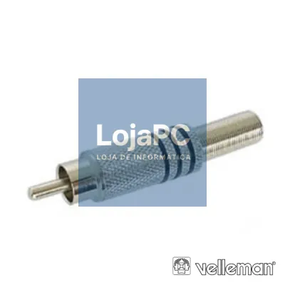 FICHA RCA MACHO METALIZADA PRETO VELLEMAN