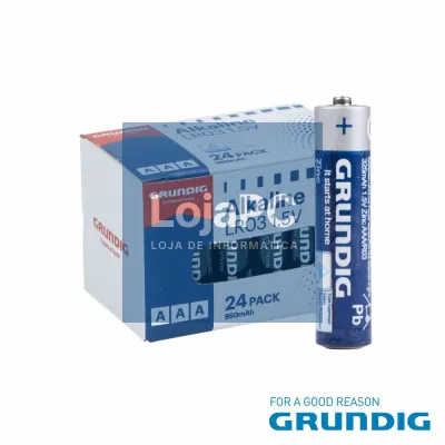 Pilha Alcalina LR03/AAA 1.5V 24x GRUNDIG