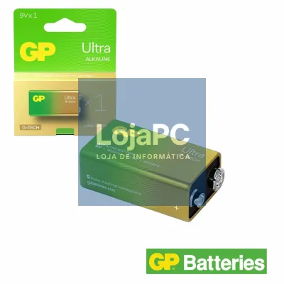 Pilha Ultra Alcalina 9V/6LR61 Blister GP