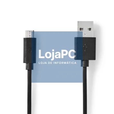 Cable USB -A 2.0 Macho P/ Micro USB-B Macho 0,5 m Preto