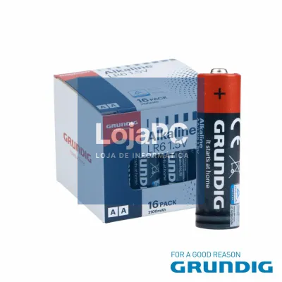 Pilha Alcalina LR6/AA 1.5V 16x GRUNDIG