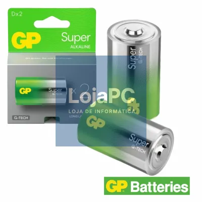 Pilha Ultra Alcalina LR20/D 1.5V 2x Blister GP