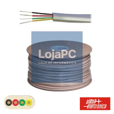 CABO TELEFONE 4 CONDUTORES 4x0.14MM DIM 5.00X2.55