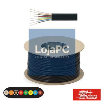 CABO TELEFONE 8 CONDUTORES 8x0.14MM DIM 9.0X2.3 PRETO