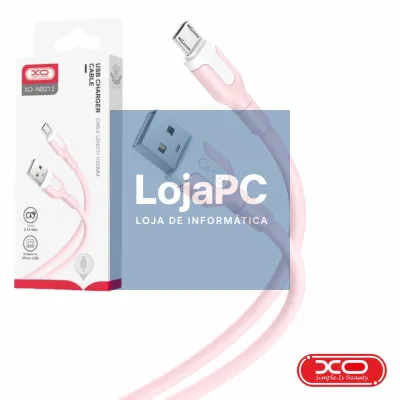 Cabo USB-A 2.0 Macho / Micro-USB 2.1A Rosa 1m XO
