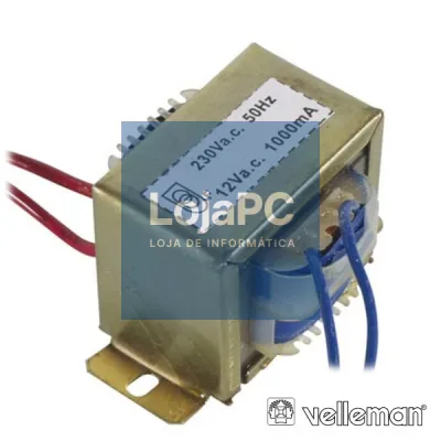 TRANSFORMADOR 12VA 1X12V VELLEMAN