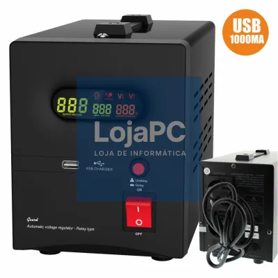 ESTABILIZADOR AUTOMÁTICO TENSÃO 1500VA C/ USB