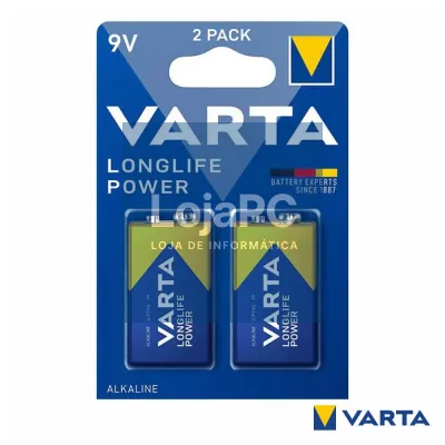 Pilha Alcalina 2x 9V/6LP3146 Longlife Power VARTA