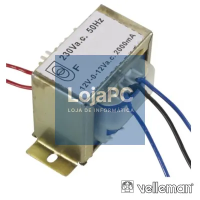 TRANSFORMADOR 48VA 2X12V VELLEMAN