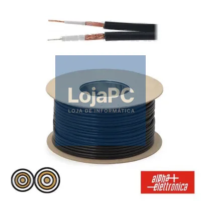 CABO AUDIO/VÍDEO 2 COND+2 MALHA 1x0.25 1x0.125 °4+°4.5 PRETO