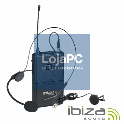 Microfones Headset + Lapela UHF S/ Fios 863.9MHz IBIZA