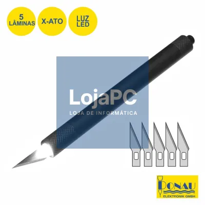 CONJUNTO X-ATO C/ 5 LÂMINAS PRECISÃO E SUPORTE C/ LED DONAU
