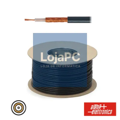 CABO COAXIAL 75 Ohm RG59BU Ø6.15 PRETO
