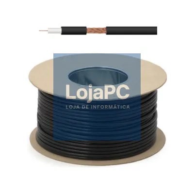 Cabo Coaxial 75 Ohm RG59 Ø6.2 Preto